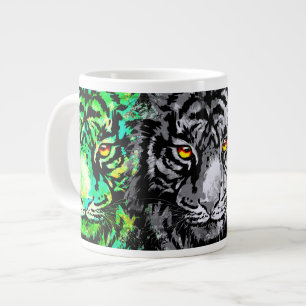 Tiger-Tasse Farbenfrohe Tiger Heads Spezielle Ta Jumbo-Tasse