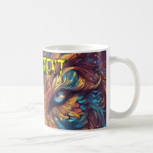 Tiger-Tasse mit Ihrem benutzerdefinierten Text Kaffeetasse (Rechts)