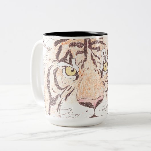 Tiger-Tasse Zweifarbige Tasse (Vorderseite Links)