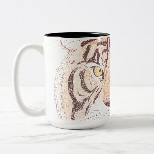 Tiger-Tasse Zweifarbige Tasse (Links)
