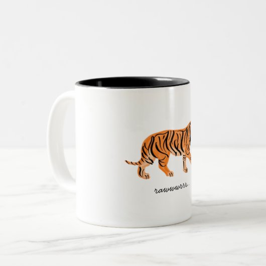 Tiger-Tasse Zweifarbige Tasse (Vorderseite Links)