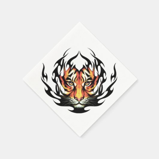 Tiger Tattoo Serviette (Ecke)