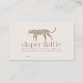 Tiger Taupe Baby Dusche Windeln Raffle Ticket Begleitkarte (Vorderseite)