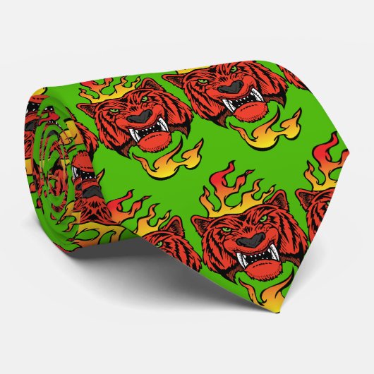 Tiger Team Mascot Fußball Basketball Necktie Krawatte (Gerollt)