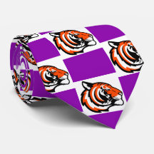 Tiger Team Mascot Fußball Basketball Necktie
