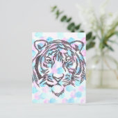 Tiger Tessellation Muster Postkarte (Stehend Vorderseite)
