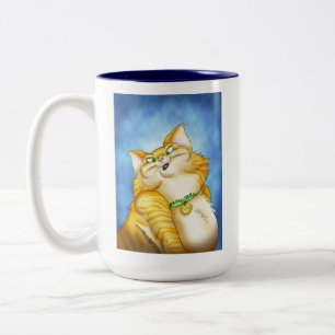 Tiger the Happy Cat Zweifarbige Tasse