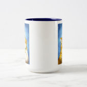 Tiger the Happy Cat Zweifarbige Tasse (Mittel)