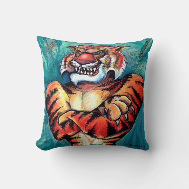 Tiger Throw Kissen (Vorderseite)