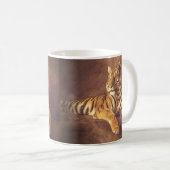 Tiger-Tier-Kunst Kaffeetasse (VorderseiteRechts)