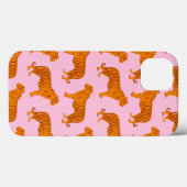 Tiger Tier Pink Modern Case-Mate iPhone Hülle (Rückseite (Horizontal))