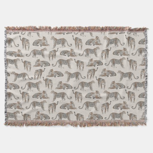 Tiger Tier Pink Modern Decke (Vorderseite)