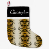 Tiger-Tierdruck-personalisierter WeihnachtsStrumpf Kleiner Weihnachtsstrumpf (Vorderseite)