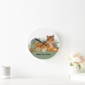 Tiger, Tierdschungel Runde Wanduhr (Zuhause)