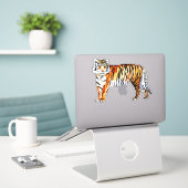 Tiger Tiger Aufkleber (Laptop auf Schreibtisch)