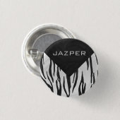 Tiger Tiger Black/White Print Button (Vorne & Hinten)