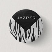 Tiger Tiger Black/White Print Button (Vorderseite)