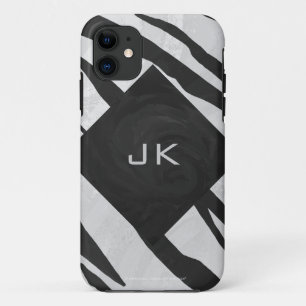 Tiger Tiger Black/White Print iPhone 11 Hülle