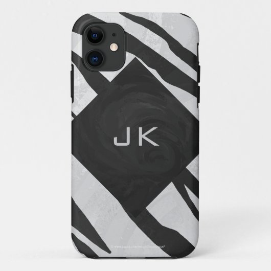 Tiger Tiger Black/White Print Case-Mate iPhone Hülle (Rückseite)