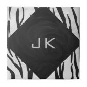 Tiger Tiger Black/White Print Fliese (Vorderseite)