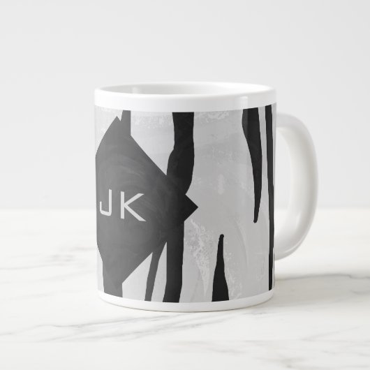 Tiger Tiger Black/White Print Jumbo-Tasse (Vorderseite Rechts)