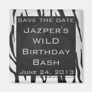 Tiger Tiger Black/White Print Magnet