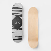 Tiger Tiger Black/White Print Skateboard (Vorderseite)