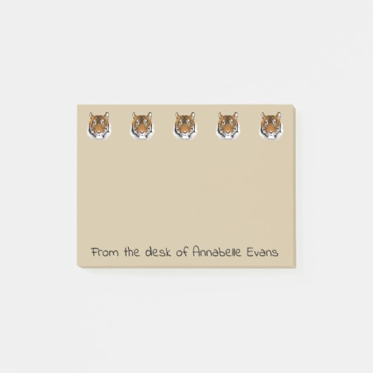 Tiger-Tiger brennend hell Post-it Klebezettel (Vorderseite)