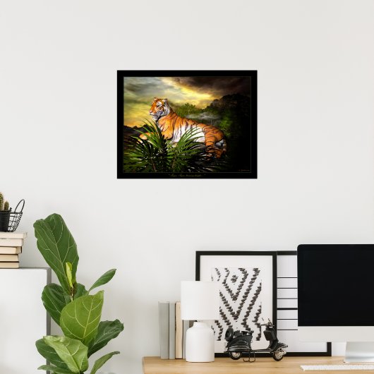 Tiger, Tiger, brennendes helles Poster (Heimbüro)