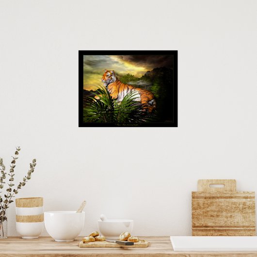 Tiger, Tiger, brennendes helles Poster (Küche)