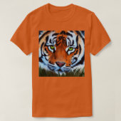 Tiger tiger burning bright big cat animal painting T-Shirt (Design vorne)