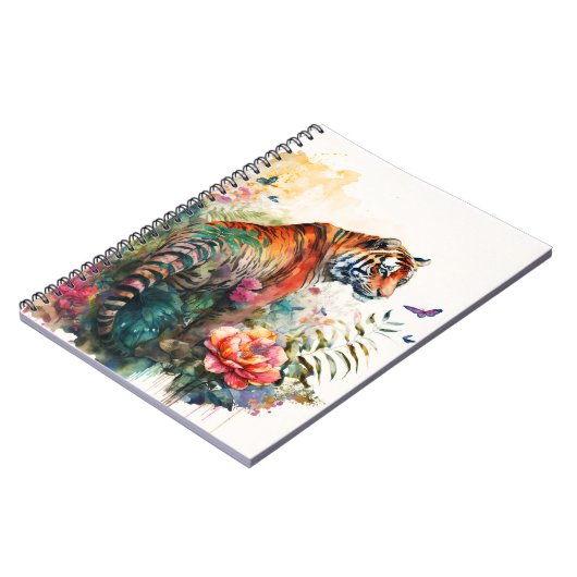 Tiger Tiger Burning Bright Notizblock (Linke Seite)