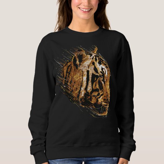 Tiger Tiger Face Animal Prints Sweatshirt (Vorderseite)