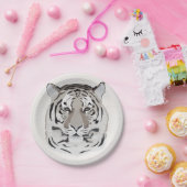 Tiger, tiger face, symbol of 2022 pappteller (Party)