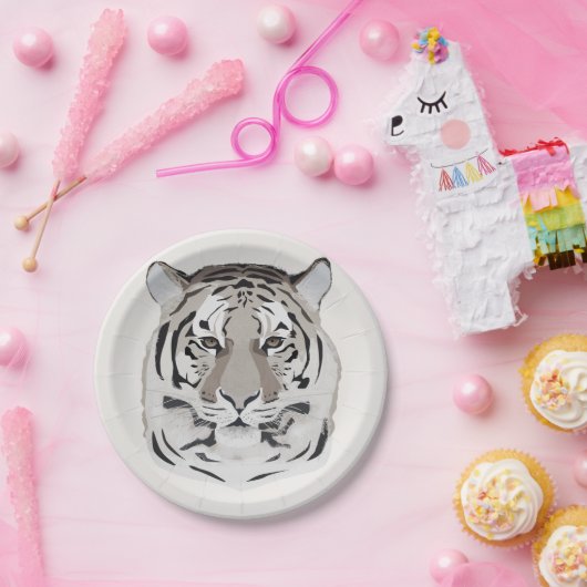 Tiger, tiger face, symbol of 2022 pappteller (Party)