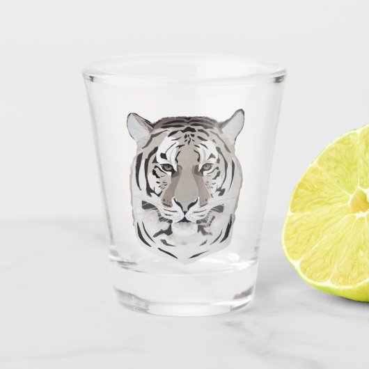 Tiger, tiger face, symbol of 2022  schnapsglas (Vorderseite)
