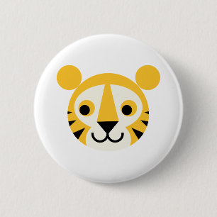 Tiger-Tiger-große Katzen-Katzen-niedliches Button