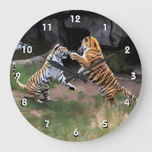 TIGER-TIGER GROßE WANDUHR