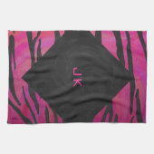 Tiger Tiger Hot Pink und Schwarz Print Muster Handtuch (Horizontal)