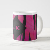 Tiger Tiger Hot Pink und Schwarz Print Muster Jumbo-Tasse (Vorderseite Rechts)
