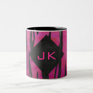 Tiger Tiger Hot Pink und Schwarz Print Muster Zweifarbige Tasse