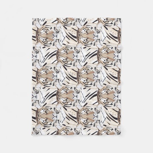 Tiger, Tigergesicht, Symbol von 2022 Fleecedecke (Vorderseite)