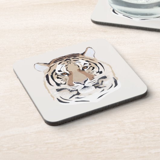 Tiger, Tigergesicht, Symbol von 2022 Getränkeuntersetzer (Linke Seite)