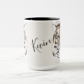 Tiger, Tigergesicht, Symbol von 2022 Tasse (Zentrum)