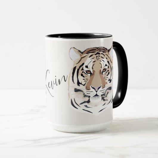 Tiger, Tigergesicht, Symbol von 2022 Tasse (VorderseiteRechts)