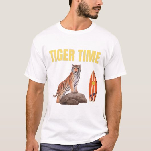 Tiger Time - kühne Wildlife Inspiriert Design T-Shirt (Vorderseite)