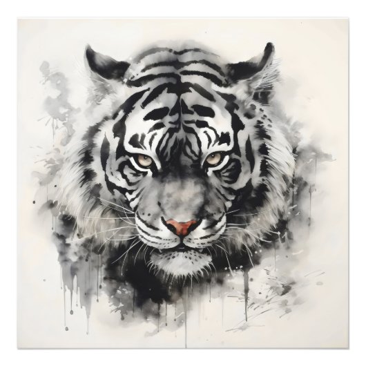 Tiger-Tinte Fotodruck (Vorne)