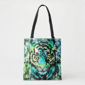 Tiger Tote Bag - farbenfrohe Tiger Eyes Tasche (Vorderseite)