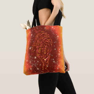 Tiger Tote Tag in Galaxy Starry Night Tasche