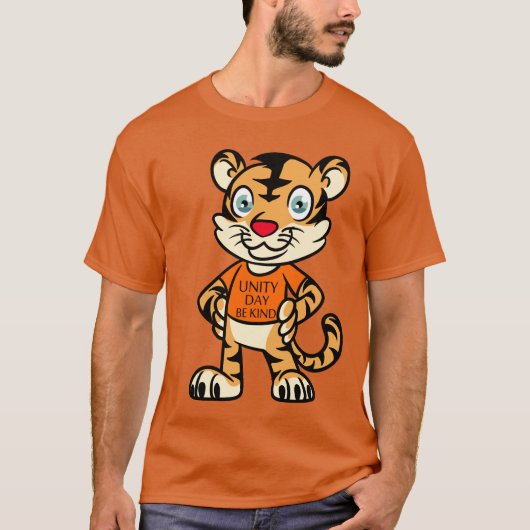 Tiger tragen Orange Shirt Unity Day witzig (Vorderseite)